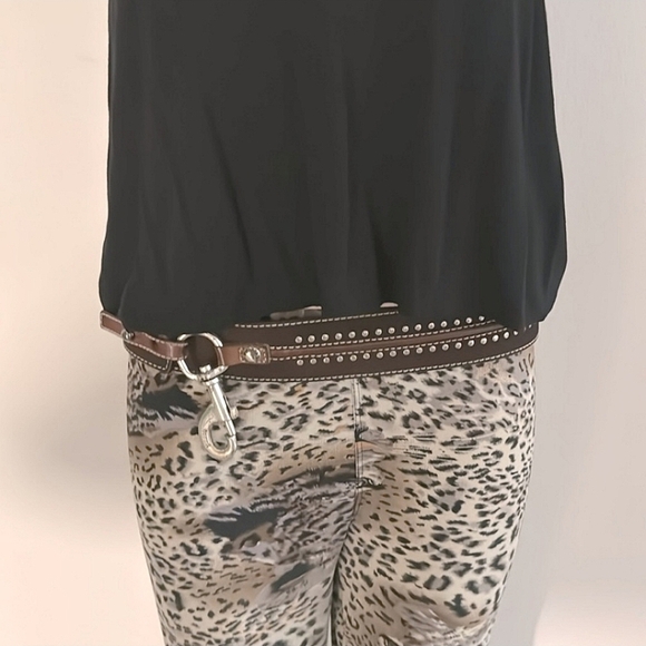 MICHAEL Michael Kors B Low The Belt Double Latch Belt Brown Medium 36 main image 14